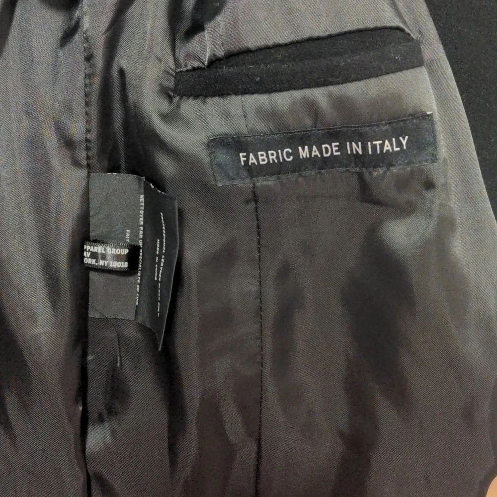 Andrew Marc Black Virgin Wool Cashmere Blend Leather Effect 10 - Picture 7 of 13